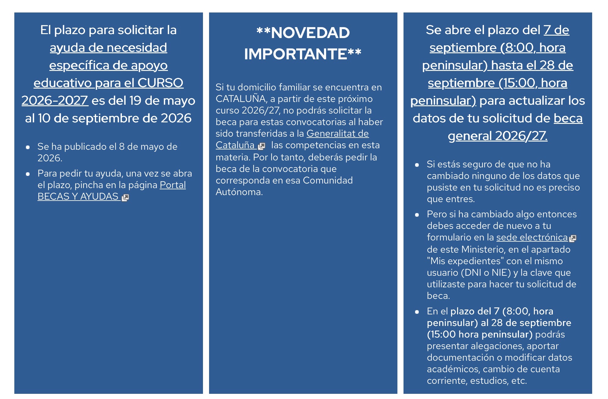 Becas y ayudas para estudiantes